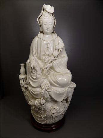Kwan Yin Porcelain Statue
