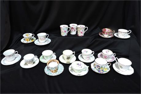 Vintage Tea Sets / Salsbury / Crown Victoria / Royal Standard / Allyn Mugs