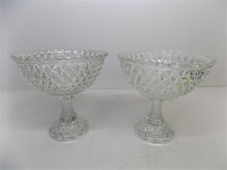 Cut Glass Pedestal Fruit Bowls