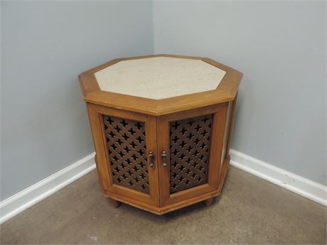 Octagon Marble Top Table