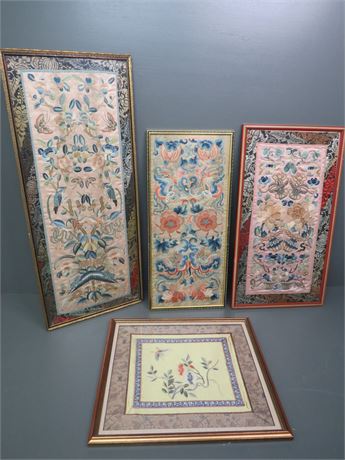 Asian Embroidered Silk Art