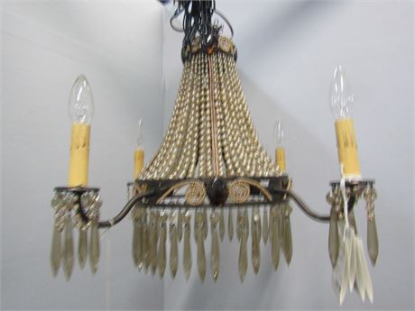 Beaded Classic Chandelier, with New Shades
