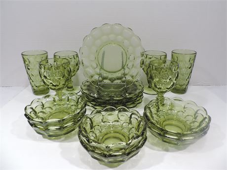 Federal Glass 'Thumbprint' Lot