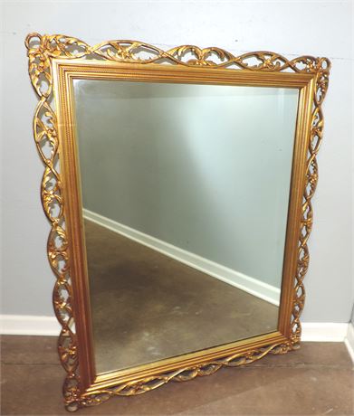 Gold Tone Resin Framed Mirror