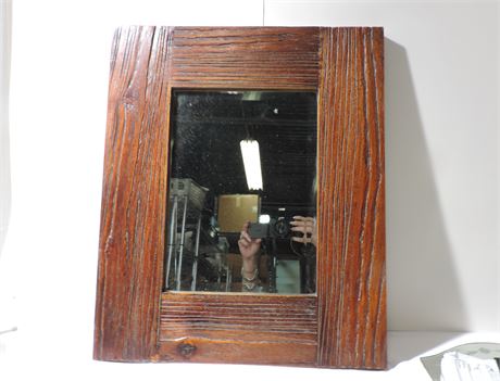 Solid Wood Rustic Style Mirror