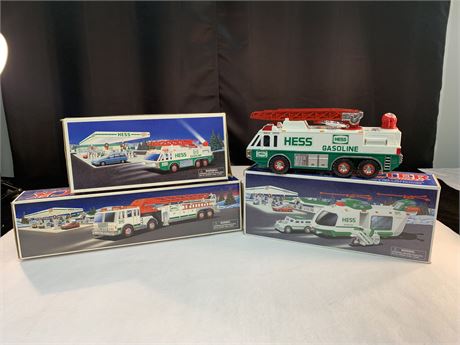 Lot of 3 Collectable HESS Trucks