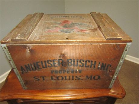 Anheuser-Busch Beer Wooden Crate