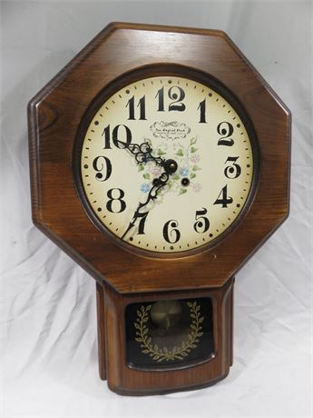Vintage New England Clock Co. Wall Clock
