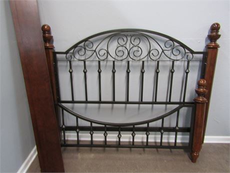 Wrought Iron Queen Bed with Supports