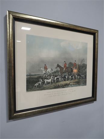 The Old Berkshire Hunt Color Engraving Print
