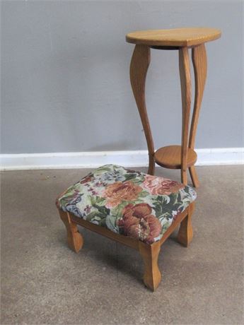 Plant Stand and Foot Stool
