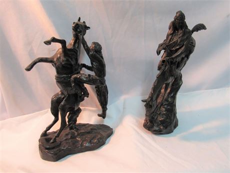 2 Figurine Lot - Limited Editions - Frederic Remington & Charles M. Russell