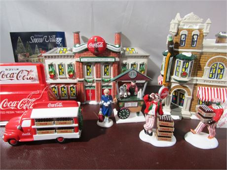 Coca-Cola and Dept. 56 'Snow Village" People, Shops and Accessories