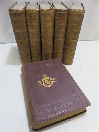 Antique 1874 Waverly Novels Book Lot