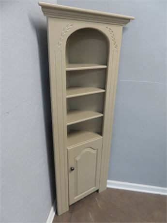 Hand-Painted Corner Curio Cabinet