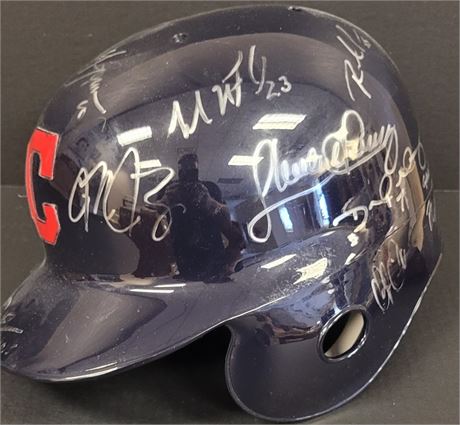 Cleveland Indians Hand Signed Full Size Replica Batting Helmet
