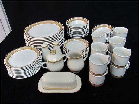 Country Roads Collection Stoneware Dinnerware Lot - 63 Pieces