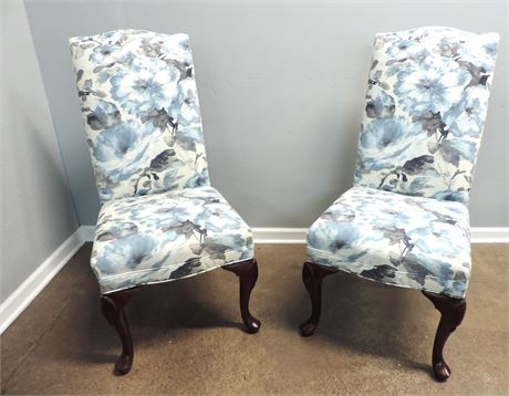 Pair of Floral Parson Dining Chairs