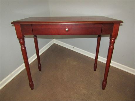 Victorian Style Side Table, with Drawer and Power Outlet