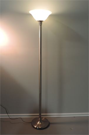 Contemporary Frosted Torch Floor Lamp