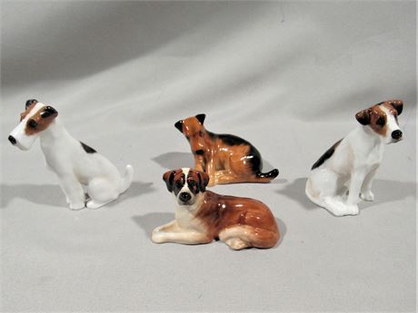 4 Vintage Royal Doulton Dog Figurines