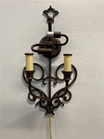 NEW Age Iron Scroll Wall Sconce