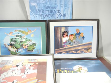 Disney Store Lithographs, Peter Pan, The Hunchback, Dalmatians