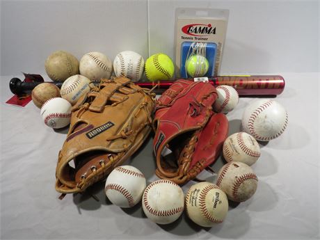 Softball/Baseball Equipment Lot