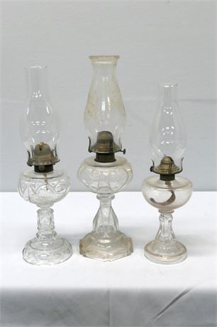 Heart Kerosene Glass Oil Lamps