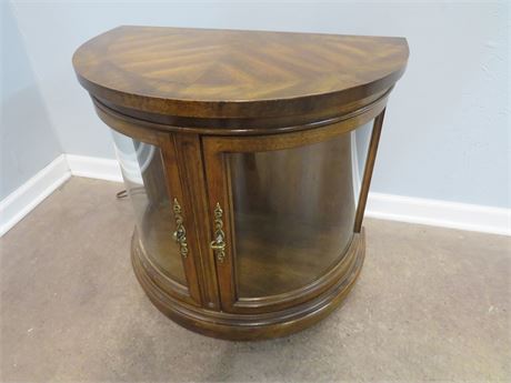 Lighted End Table Display Cabinet
