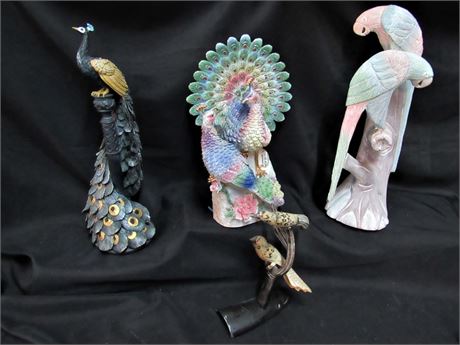 4 Piece Decorative Bird Lot