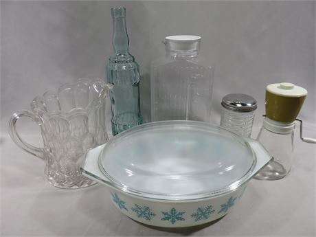 Vintage Glass Kitchenware Lot