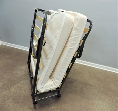 Fold-Up Roll Away Bed on Casters
