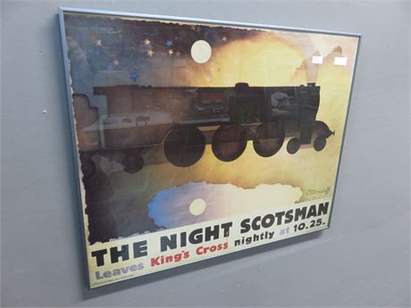 The Night Scotsman Railway Poster