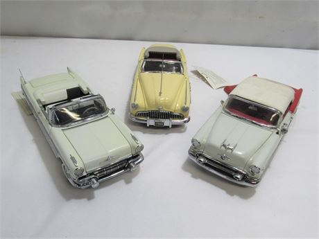 3 - 1:24 Scale Diecast Cars - B.O.P. Lovers Lot - Franklin Mint and Danbury Mint