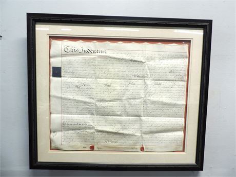 Vintage Contract Framed