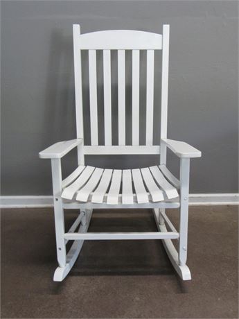Large White Finished Rocking Chair