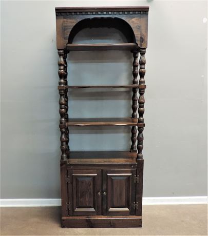 Vintage Spanish Style Solid Wood Bookcase