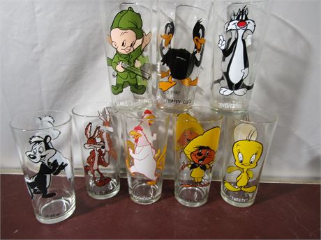 Rare Looney Tunes, 1973 Warner Bros. Pepsi Glasses Collector Series, Barware
