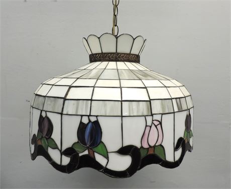 Stain Glass Floral Chain Lamp
