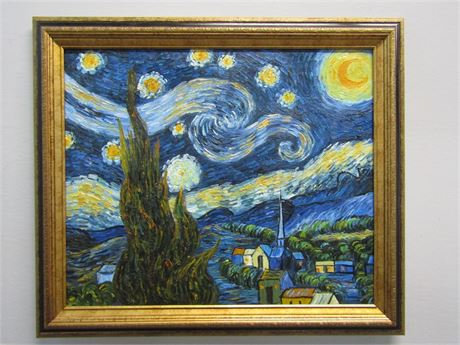 Original Version of "The Starry Night" Oil on Canvas