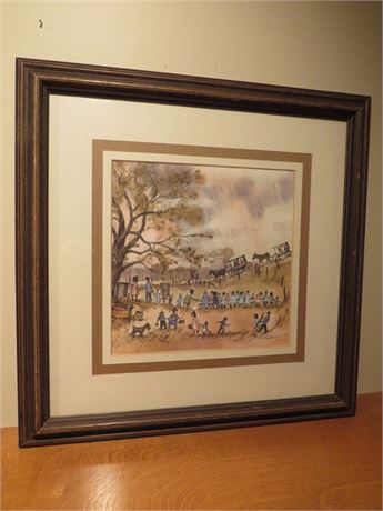 ED GIFFORD "The Gathering" Amish Art Print