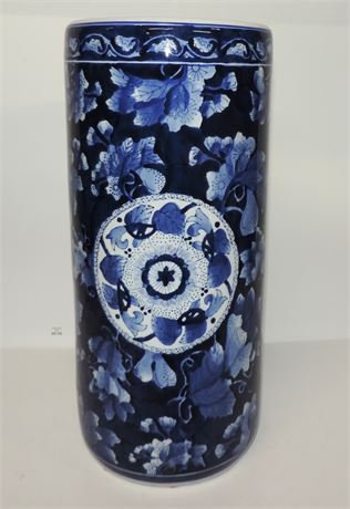 Asian Style Floral Ceramic Vase