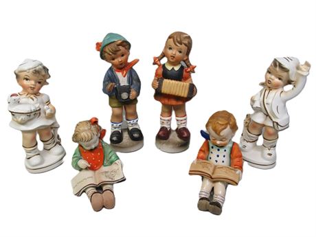 Collectible Figurine Lot - 6 Large Vintage Pieces