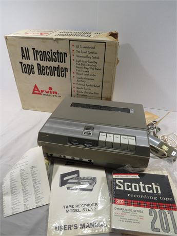 Vintage Arvin All Transistor Tape Recorder