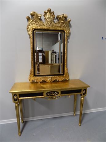 Louis XVI Style Mirror & Desk