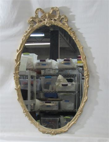 Large Ornate Framed Oval Mirror
