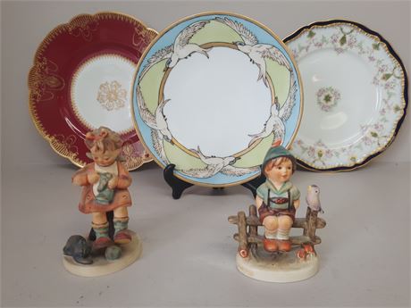 Hummel Figurines & Haviland Plate