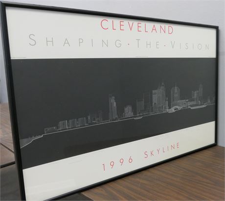 'Cleveland ~ Shaping ~ the ~ Vision' Skyline Presentation Print from 1996