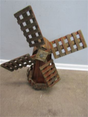 Wooden Dutch Garden Windmill